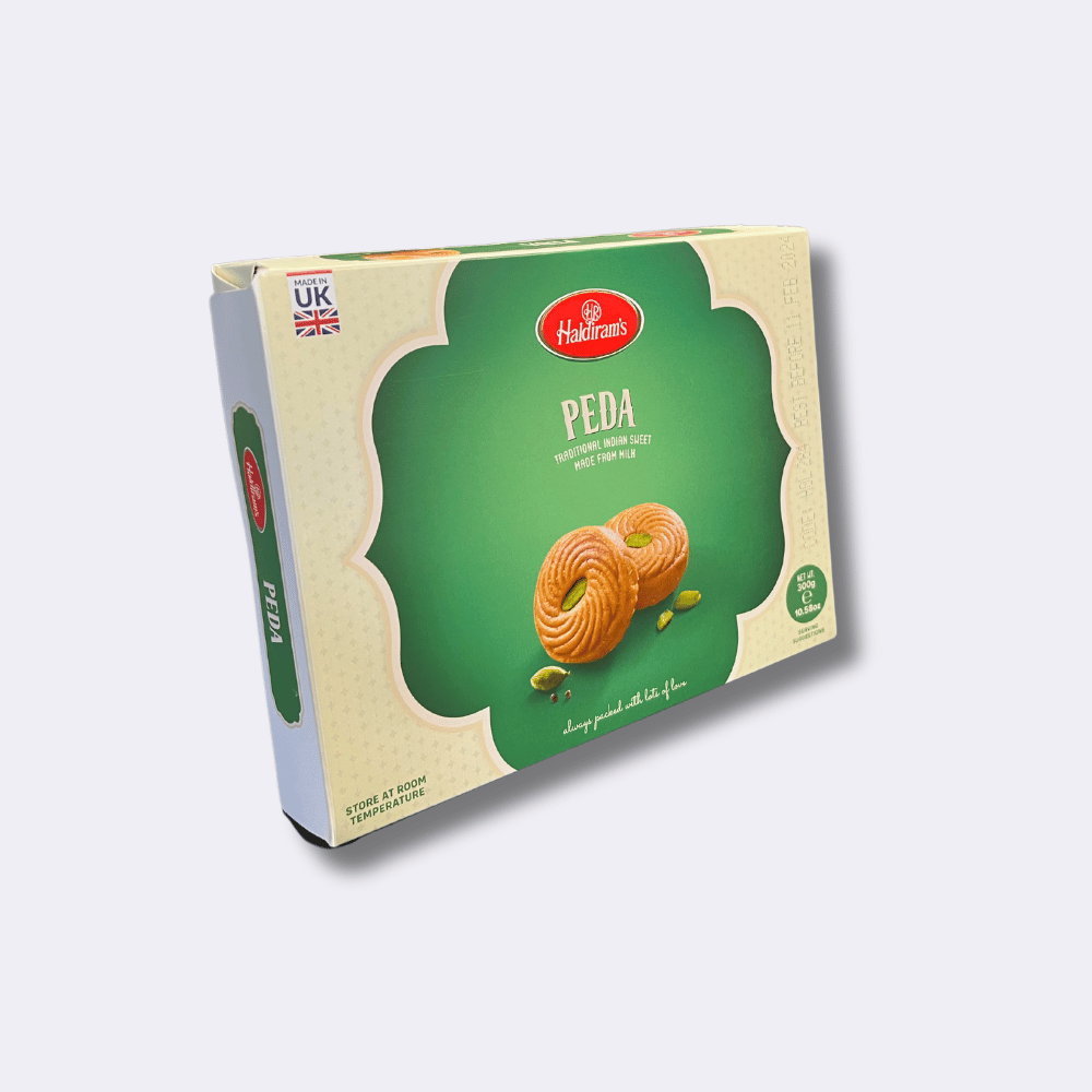 Haldiram's Peda: Rich khoya delight for festivities.