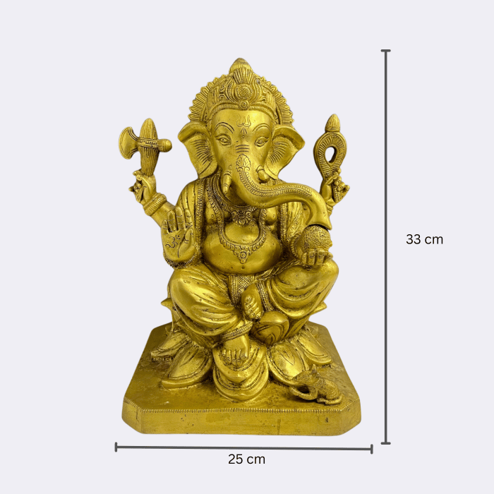 Ganesha Brass statue 13"