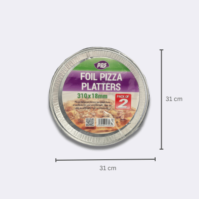 PPS Foil Pizza Platters 310 x 18 with dimensions