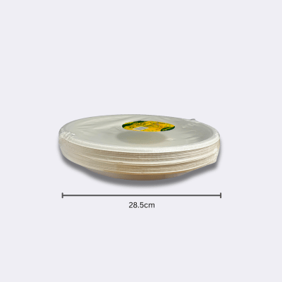 Bioware 12' Compostable Plate 25Pcs with dimensions