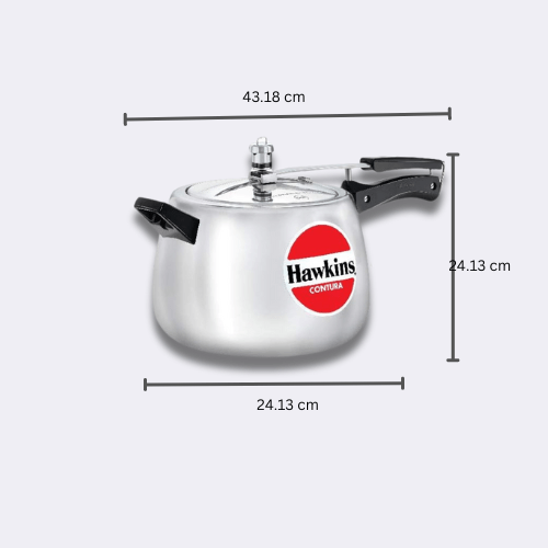 Hawkins 6.5 Litre Aluminum Pressure Cooker Contura