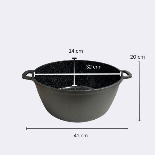 Mastercook Non Stick DieCast Aluminium Stock Pot 32cm