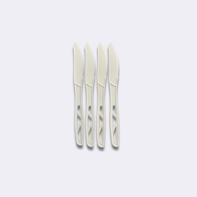 PPS 50 Plastic Knives White b