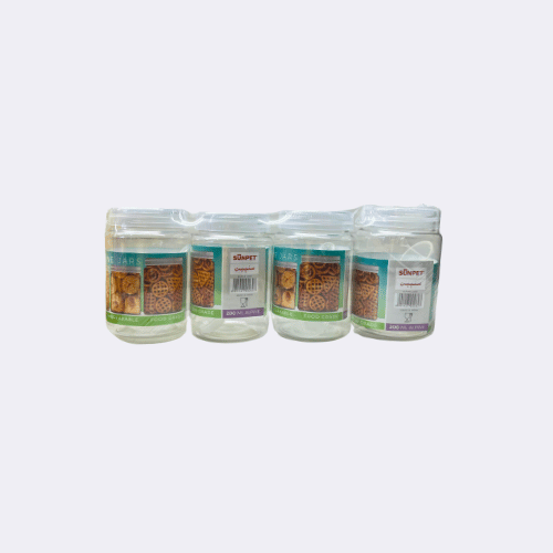 Sunpet 4 Alpine Jars with Spoons 200ml