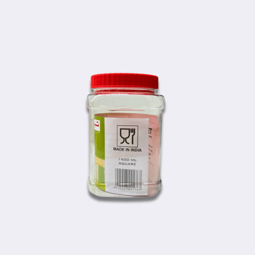 Sunpet Plastic Square Jars 1.5 Litre