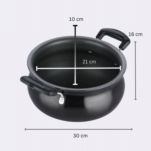 Vinod Hard Anodised Handi With Lid 3L