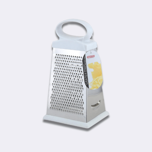 Apollo Stainless Steel 4 Sided Box Cheese Grater White