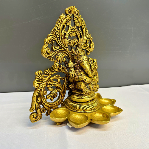 Decorative Lord Ganesh Brass Statue 6.5 inches