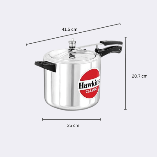 Hawkins 6.5 Litre Aluminium Pressure Cooker Futura