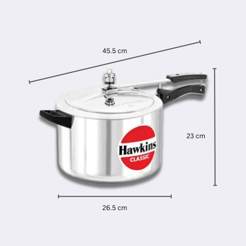 Hawkins 8 Litre Aluminium Pressure Cooker Wide