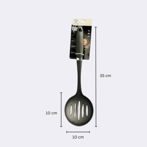 Non Stick Black Skimmer Strainer Spoon Slotted Cooking Utensil Kitchen Tools 14