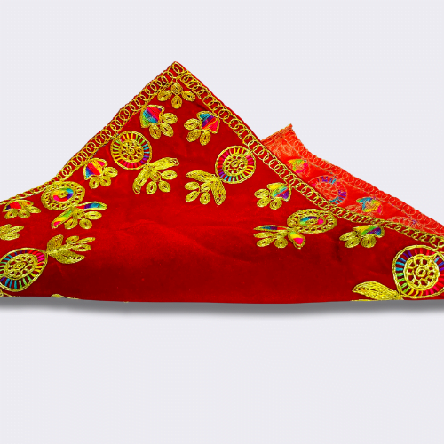 Red Pooja Rectangle Asan 5