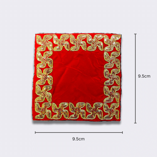 Red Pooja Square Asan 1