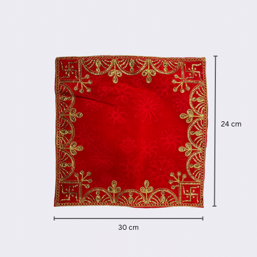 Red Pooja Square Asan 11