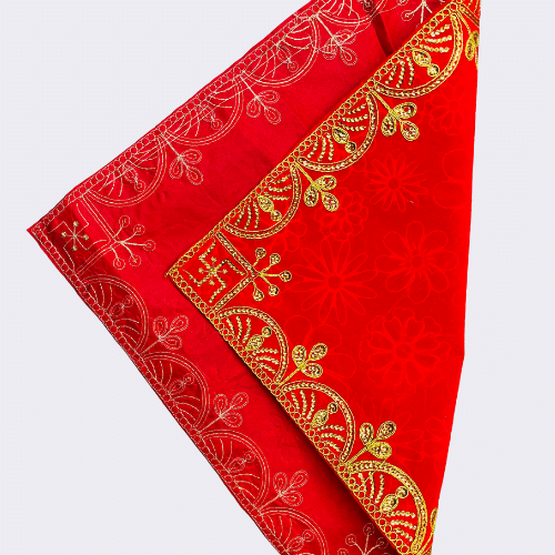 Red Pooja Square Asan 3