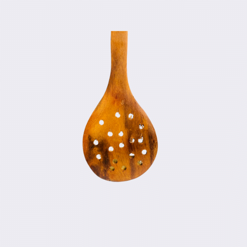 Slotted Strainer, Teak Wooden Skimmer Spoon 14