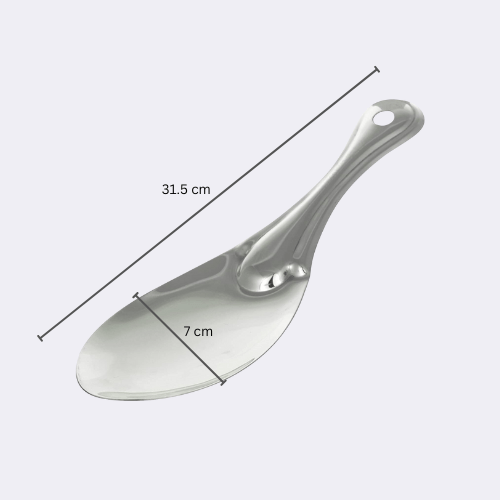 Stainless Steel Rice Serving Spoon Plain 9.5"