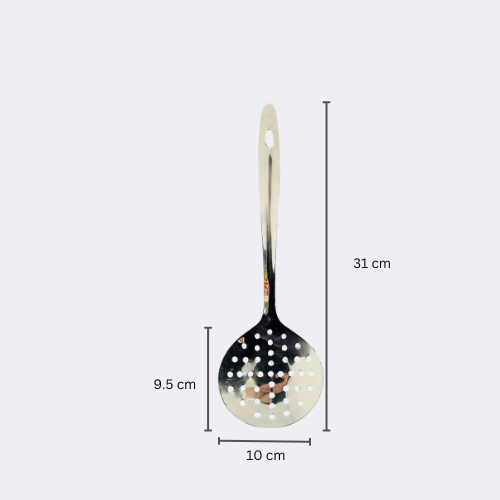 Stainless Steel Silver Slotted Pearl Skimmer 12