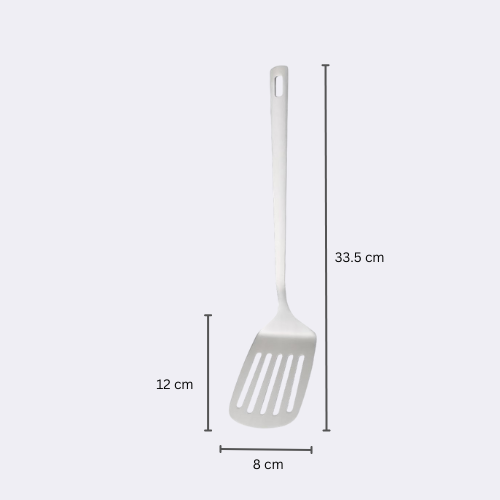 Stainless Steel Spatula Silver Slotted Turner for Nonstick Cookware 14