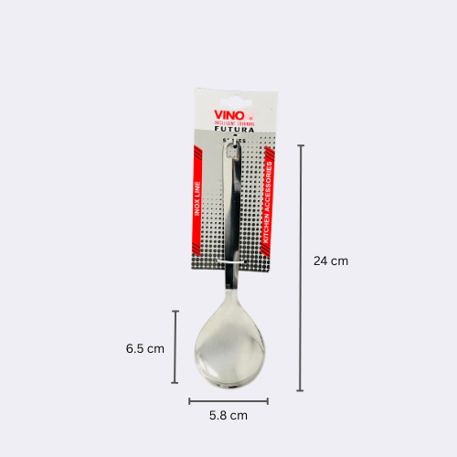 Stainless Steel basting Oval Serving Ladle Spoon 9.5