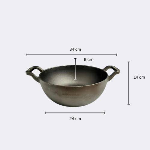Vinod Cast Iron Kadai 24cm