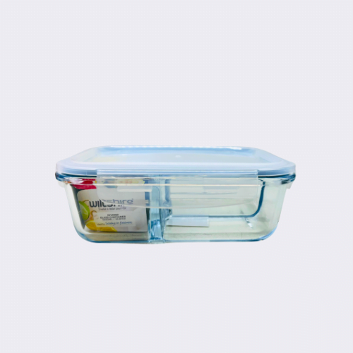 Wiltshire Rectangle Divided Glass Storage Container 1000ml