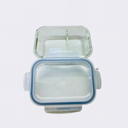 Wiltshire Rectangle Divided Glass Storage Container 600ml