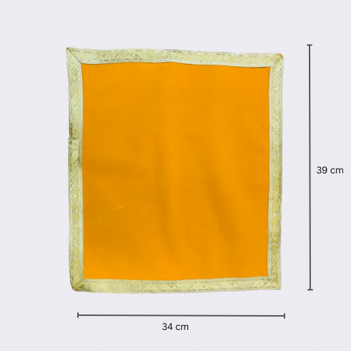 Yellow Pooja Rectangle Asan 2