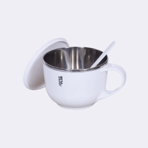 Jaypee Plus Stainless Steel Soup Bowl with Lid & Spoon Holder