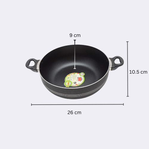 Klassic Round Wok Karahi Short Handle 26cm