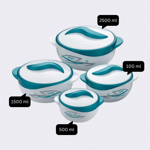Pinnacle Parisa Round Heat Insulated Food Storage Hot Pot Casserole 2500 ml