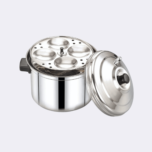 Stainless Steel Idly Dhokla Cooker with 4 Plates