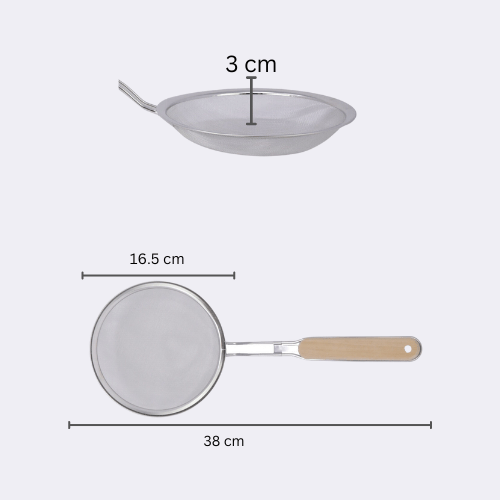 Stainless Steel Straining Mesh Strainer Soup Ladle Skimmer Spoon 15