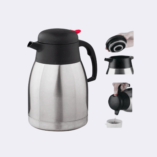 Stainless Steel Thermos Flask Insulated Vacuum Jug Tea Coffee Hot Drink 1L