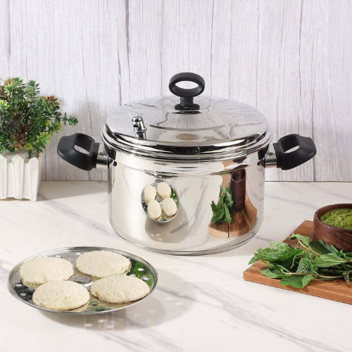Vinod Stainless Steel Idli Cooker With 4 Idli Plate, Induction Friendly