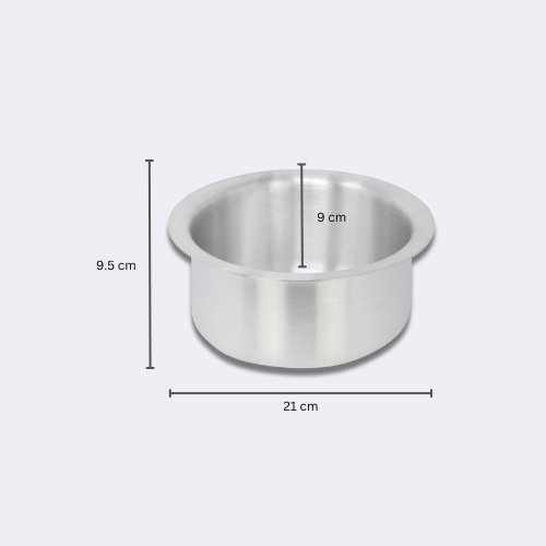 Cooking Pot Aluminium Stock Soup Stew Curry Pot Casserole Tope Patila With Lid 2.5L