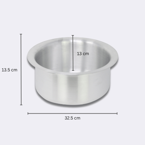 Cooking Pot Aluminium Stock Soup Stew Curry Pot Casserole Tope Patila With Lid 7.5L