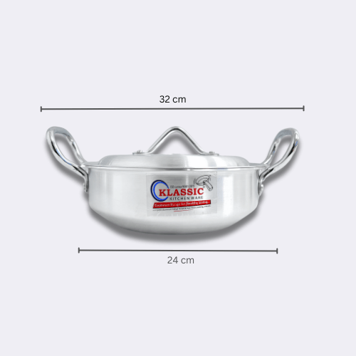 Kitchen King Cookware Aluminium Wok Capacity 22 cm