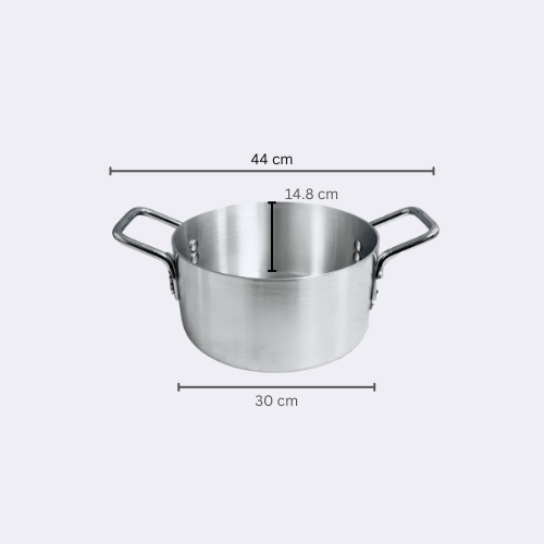 Klassic Assorted Size High Guage Casserole Metallic Silver 10 Litre