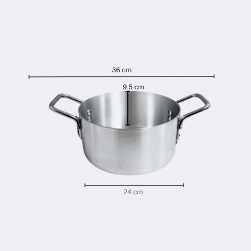 Klassic Assorted Size High Guage Casserole Metallic Silver 4 Litre