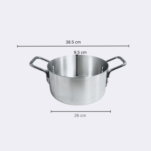 Klassic Assorted Size High Guage Casserole Metallic Silver 6 Litre