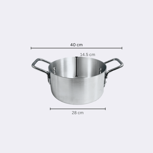 Klassic Assorted Size High Guage Casserole Metallic Silver 9.5 Litre