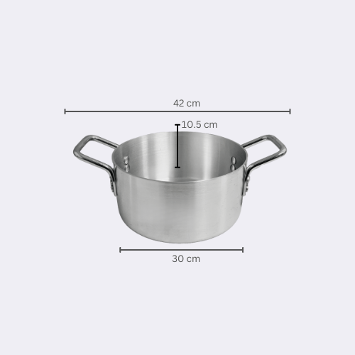 Klassic Assorted Size High Guage Casserole Metallic Silver Extra Wide 12 Litre