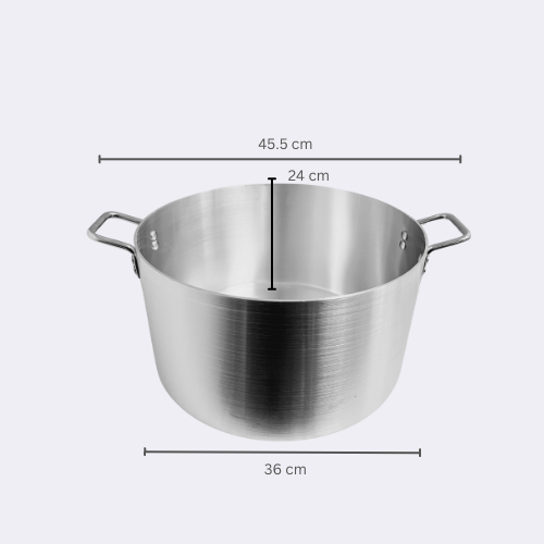 Klassic Casserole Curry Stockpots Aluminium Cooking Pan Saucepan Pot 30 Litres 40cm