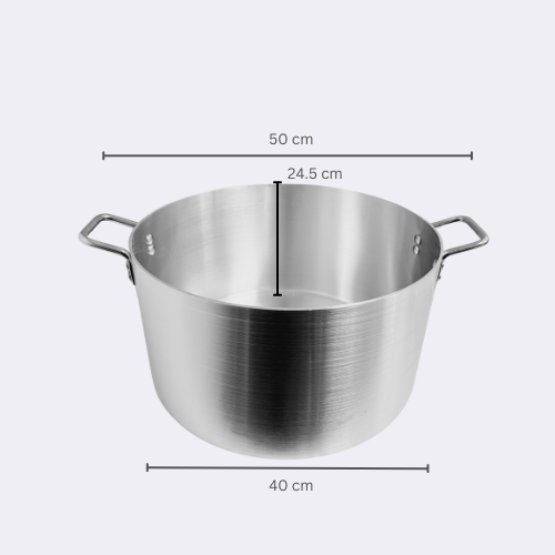 Klassic Casserole Curry Stockpots Aluminium Cooking Pan Saucepan Pot 32 Litres 40 cm