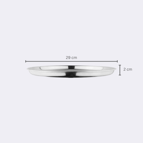 Stainless Steel Chaina Dinner Plate 12"