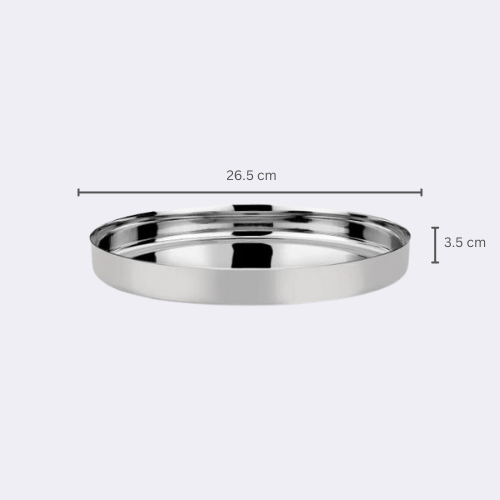 Stainless Steel Dinner Thali Plate 26.5 cm
