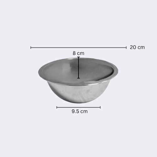 Stainless Steel Salad Mixing, Cake Mixing, Dough Kneading Metal Deep Mixing Bowl 1.5 Litre