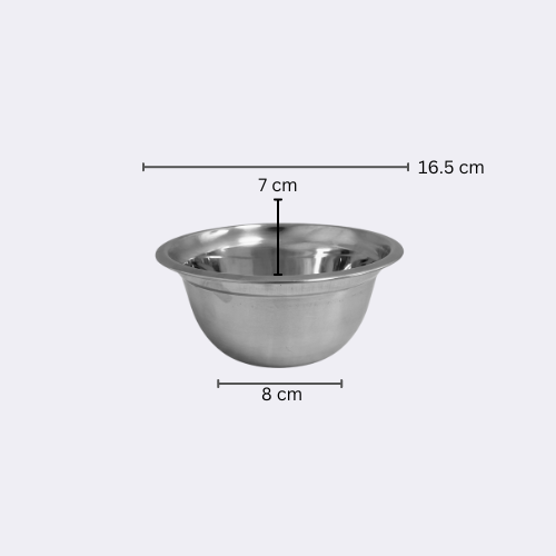 Stainless Steel Salad Mixing, Cake Mixing, Dough Kneading Small Mixing Bowl 1 Litre